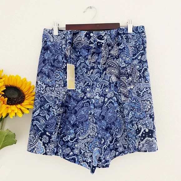 MICHAEL Michael Kors True Navy Paisley Printed Shorts - Picture 4 of 8